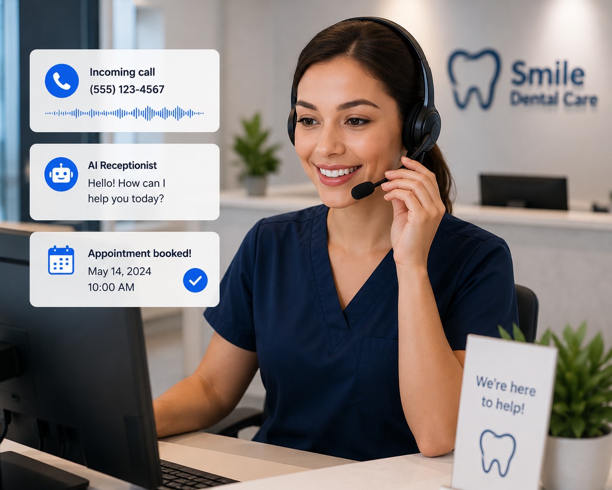 AI receptionist for a dental practice